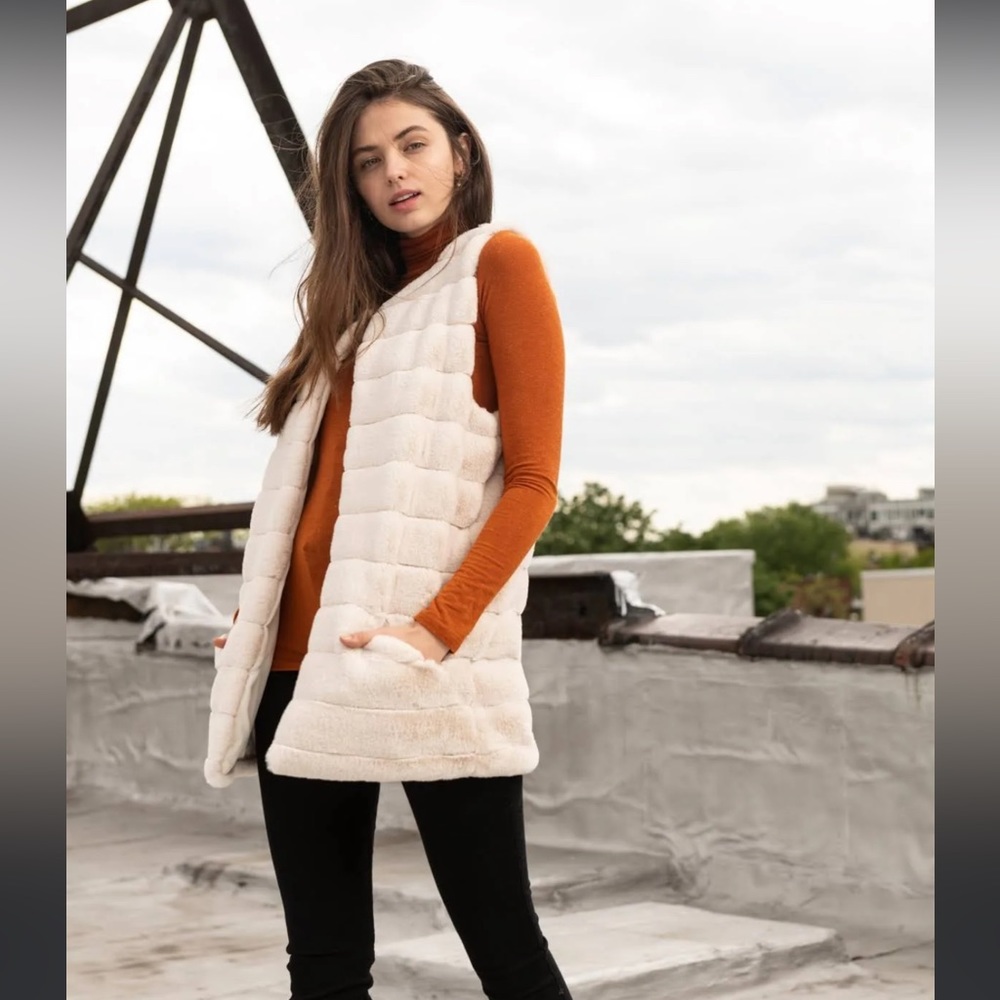 INC International Concepts Women's Quilted Faux-Fur Super-Soft Duster NWT